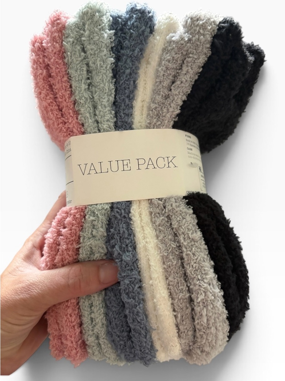 Cozies Low Cut Fuzzy Socks 6 Pairs NEW Pink Blue Black Target